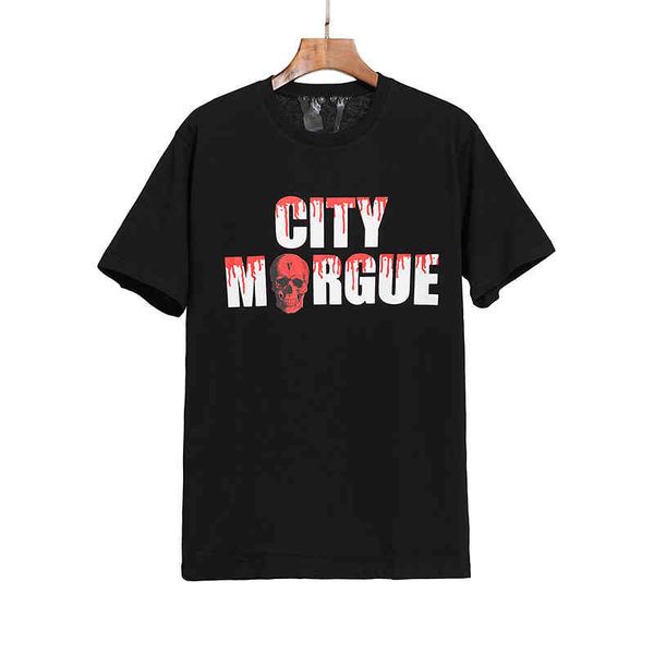 

men's t-shirts spring and summer vlove skull demon series round neck pullover short sleeve unisex, White;black