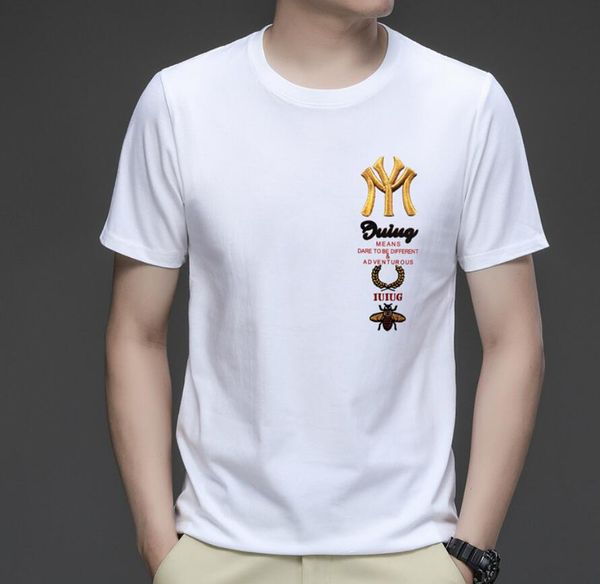 

men's t-shirts short-sleeved t-shirt men's japanese ins tide brand 2022 summer new cotton fashion creative printing wild half-slee, White;black
