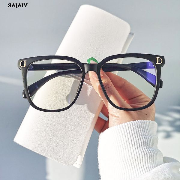 

50% discountanti blue light blocking for women 2022 fation transparent men vintage black d frame eyeglasses, White;black