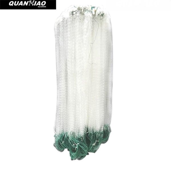 

quanmiao fishing net single mesh nylon durable float trap monofilament gill net fishing accessories for hand casting 220623