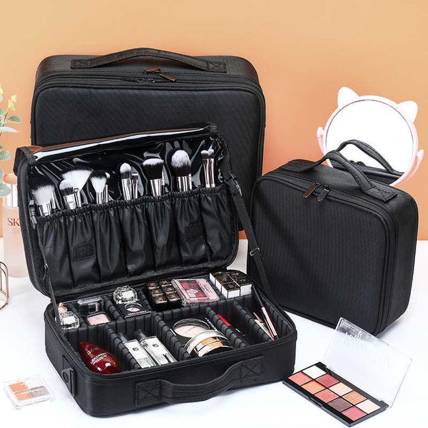 

hbp large capacity cosmetic bag tattoo nail and makeup portable partition toolbox