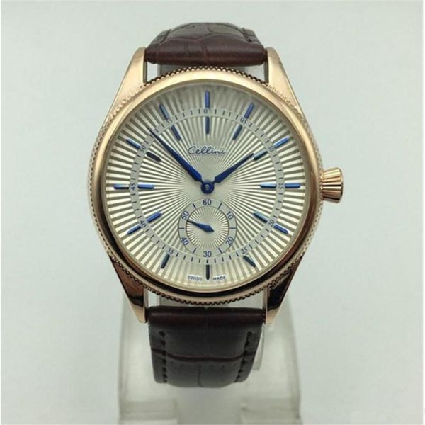 Herren-Sport-Armbanduhr, modisch, 40 mm, Quarzwerk, männliche Zeituhr, mit Lederband, Top-Armbanduhr