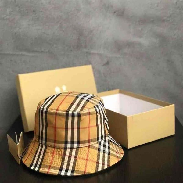 

hat new burberys style b classic lattice fisherman's hat european and american style big brand light luxury coup339s, Blue;gray