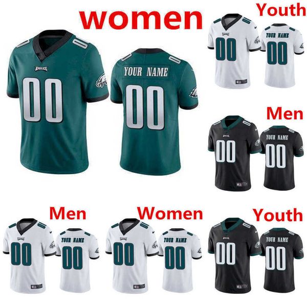 

football jerseys men women youth philadelphia''eagles''jersey 99 davis 1 jalen hurts 11 aj brown 18 jalen reagor 91 flet, Black;red
