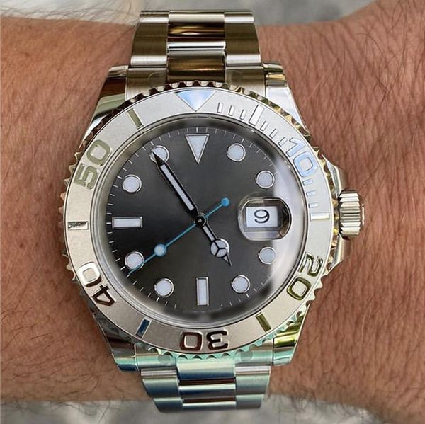 

watches luxury designer constant sales men's watch silver white ceramic bezel gray dial sapphire glass heart stainless steel original s, Slivery;black