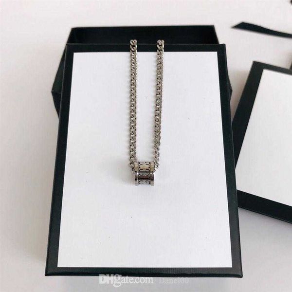 

classic fashion necklace street brand bracelet designer rings circle luxury pendant necklaces for man woman jewelry265q, Silver