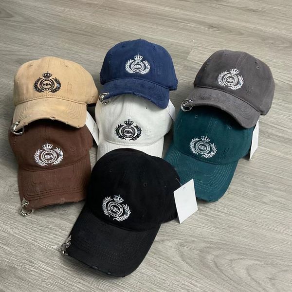 

ball caps men's luxury brands designer baseball caps women's fashion denim ripped letters casquette couple sports outdoors cap, Blue;gray
