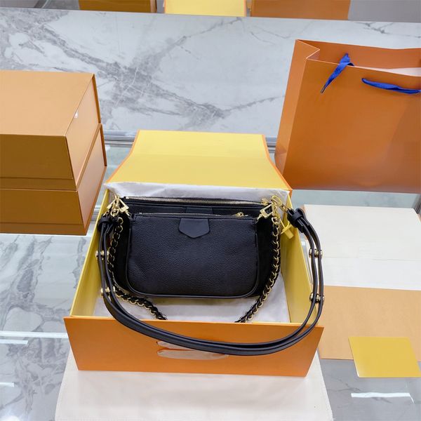 

designers bags leather handbags women shoulder bag luxury chain wallet 3pcs bags purse