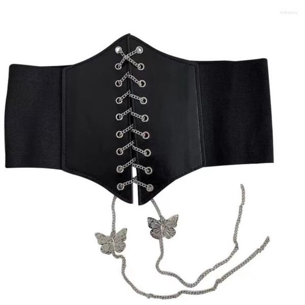 Gürtel Frauen Sexy Korsett Unterbrust Gothic Schmetterling Kette Kurve Shaper Modellierung Gurt Abnehmen Taille Gürtel Spitze Korsetts BustiersGürtel Forb22