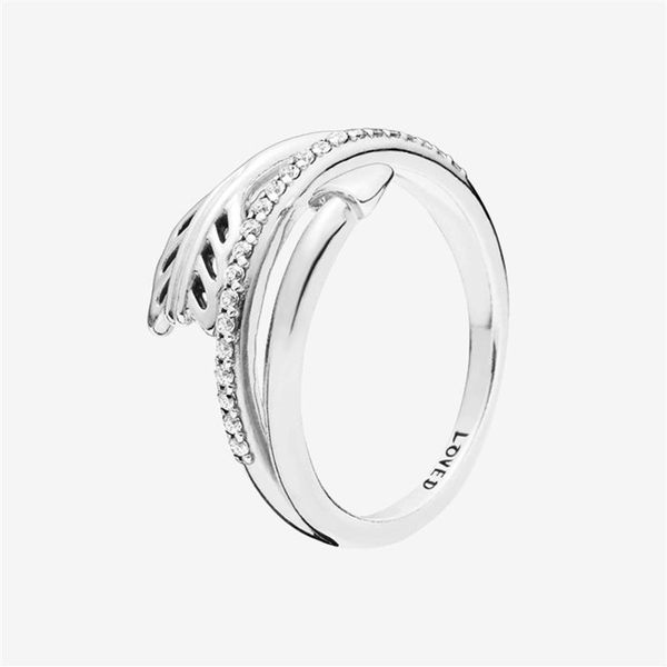

new wrap-around arrow ring women men couple's jewelry with original gift box for pandora 925 sterling silver love ring188i, Slivery;golden