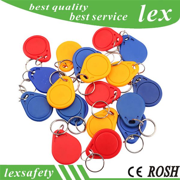 100 pcs RFID 125KHz ABS Gravável Tag EM4305 Chave Cartões de Proximidade Access Control ID Tag KeyFobs Token de Cartão Inteligente Trabalha com ISO11785