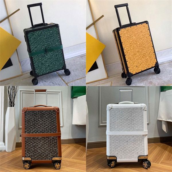 

bourget pm trolley case suitcase goya canvas letaher 360 degree rotative wheels women men luggage travel 20 inches universal wheel duffe