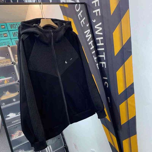 

hoodies 2022 designer luxury nk classic hoodie fashion tech fleece autumn hooded coat men's jacket young leisure warm m-4xl, Black