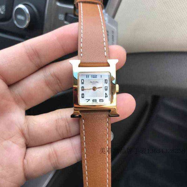 

fashion women's watc designer fasion table capecod h eure gold digital saddle leater brown plain small, Slivery;golden