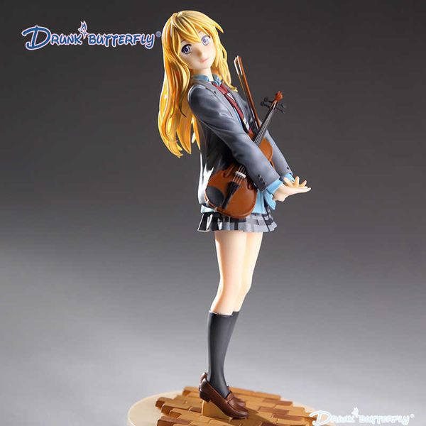 

huiya01 anime action figure your lie in april kaori miyazono cartoon doll pvc 20cm box-packed japanese figurine world 20 cm q0621