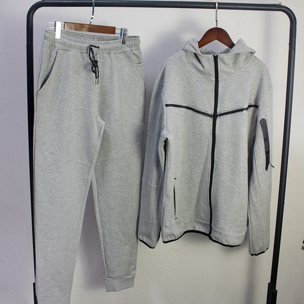 Дизайнерский стиль Classic Mens Tracksuits Pure Cotton Tech Flece Sportswear Мужской открытый альпинический костюм на молнии Hoodie Fashiong 2022