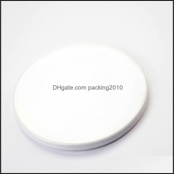 Coaster de cer￢mica em branco sublima￧￣o de alta qualidade Coasters brancos transfer￪ncia de calor impress￣o t￩rmica personalizada A02 Drop entrega 2021 tapetes tabela