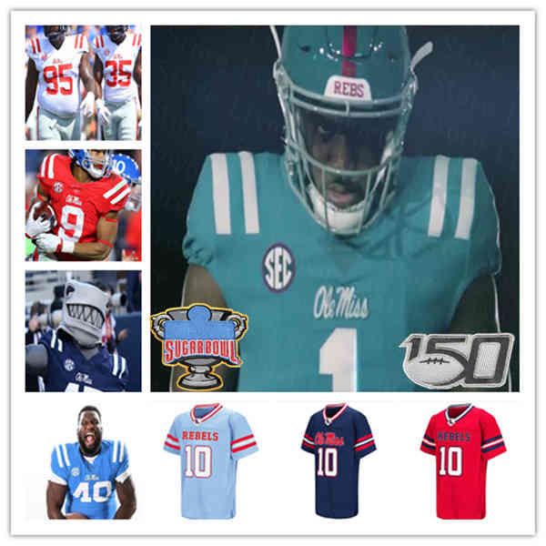 Ole Miss Rebels Jersey de futebol da faculdade Matt Corral Eli Manning Jerrion Ealy Snoop Conner Henry Parrish Jr. Dontario Drummond Braylon