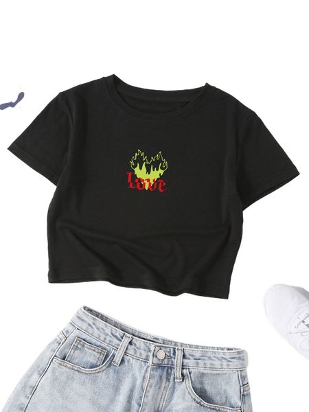 

heart & letter graphic tee q3si#, White