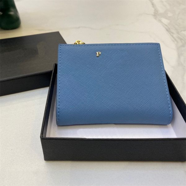 

simple business style money clips cowhide leather purse clutch women solid color credit card holders with box, Black