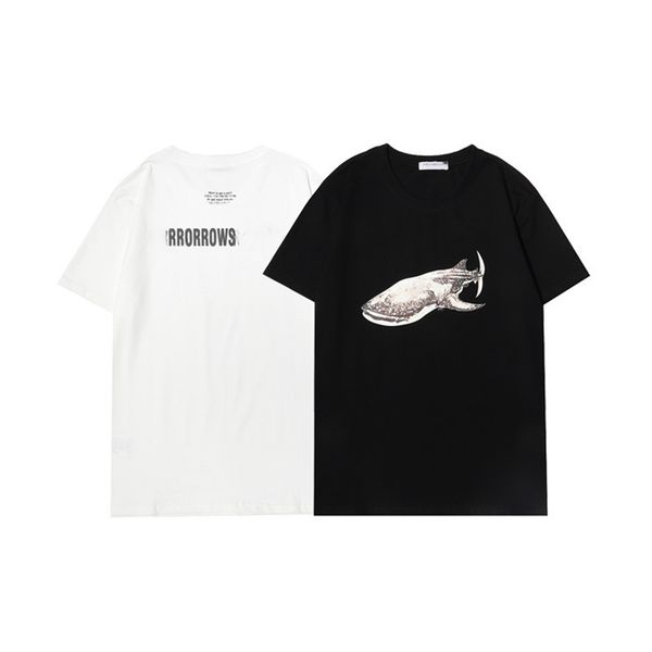 

22ss mend t shirt summer style tiger embroidery with letters tees short sleeve casual shirts asian size 23, White;black