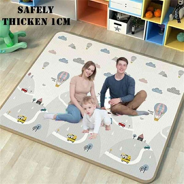 

thicken 1cm xpe environmentally friendly baby crawling play mat carpet play mat for children's safety mat kid rug playmat 210402