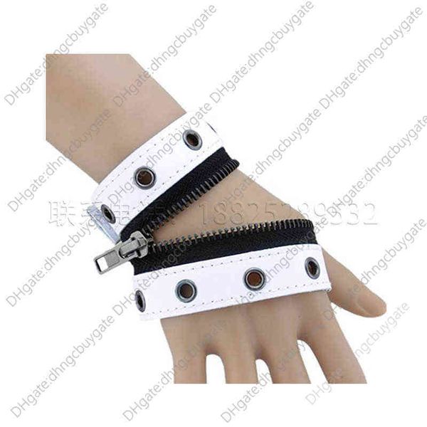 

leather bracelet nightclub bar rivet bracelet punk pointed nail fashion, Silver