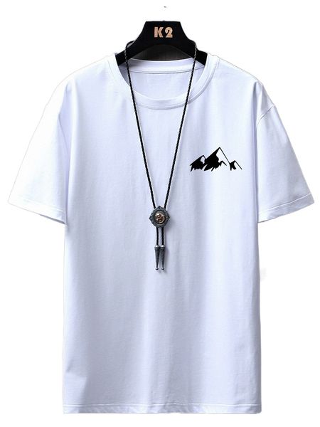 

men mountain print tee y4at#, White;black