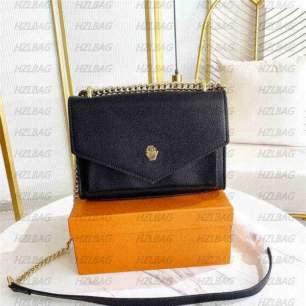 

mylockme chain bag black soft grained leather designers handbag womens luxurys designer wallet cross body