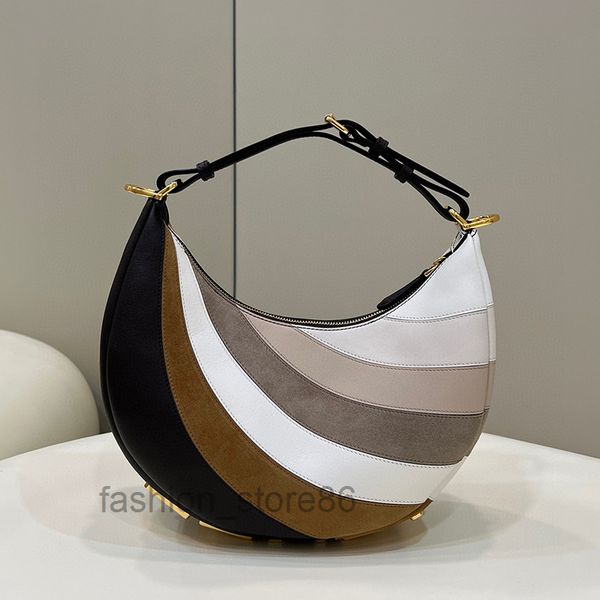 

designer bags bottom metal multicolor half moon bag luxury bag clutch retro crescent portable f