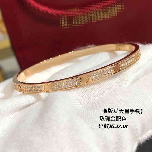 

designer carti er kajia narrow version full diamond bracelet female love sky star micro inlaid 18k silver lady