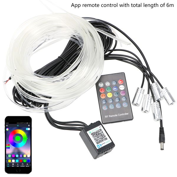 

led strip light remote control car interior auto decorative light rgb flexible el wire ambient lamp car atmosphere lamp