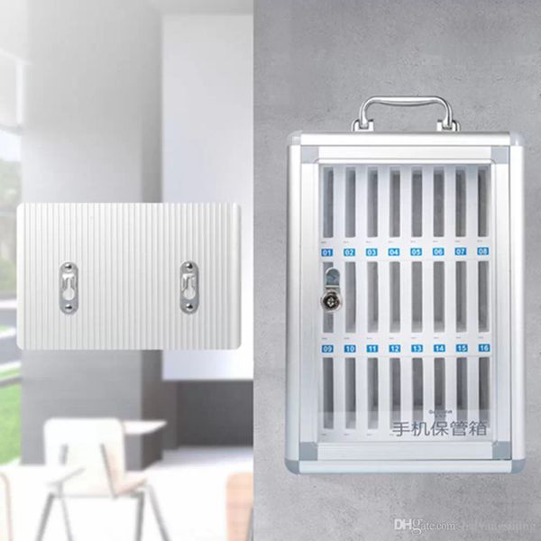 

mobile phone safe box with lock aluminum alloy abs portable school army meeting storage cabinet storage toolbox wall suitcase handbag