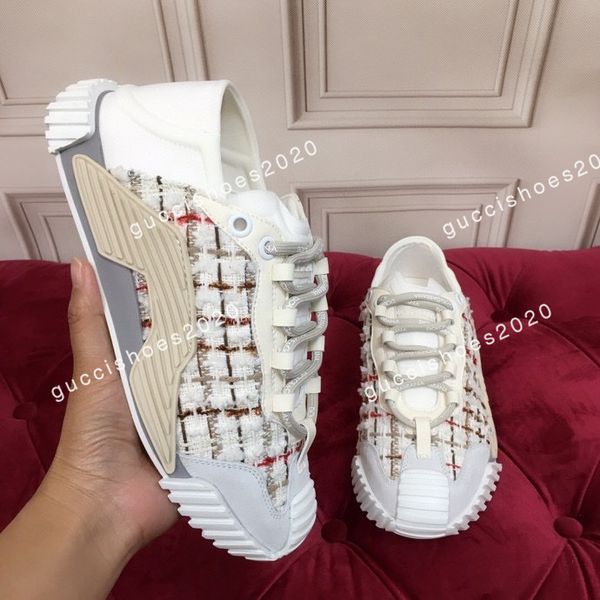 

fashion men shoe designer women leather lace up platform oversized sole sneakers white black mens womens luxury velvet suede casual shoes si, Black;red
