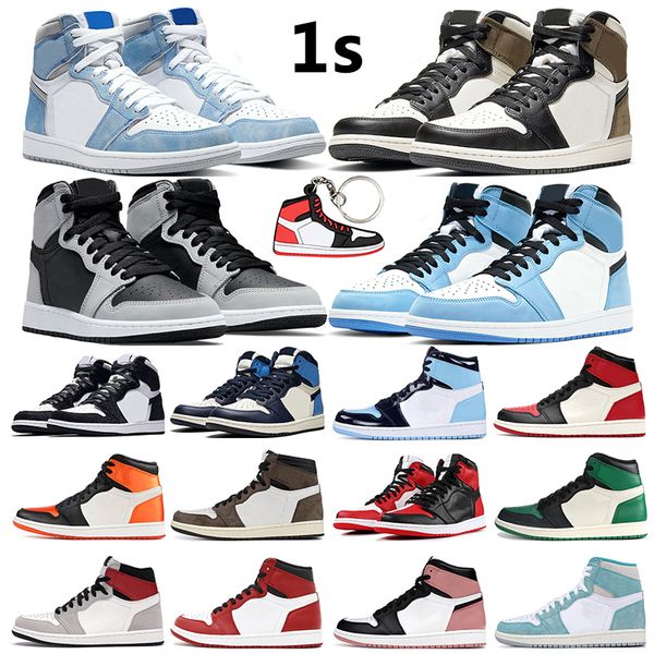 

1 1s mens basketball shoes sneakers rebellionaire university blue bred patent dark mocha marina blue bubble gum obsidian shadow royal toe tw