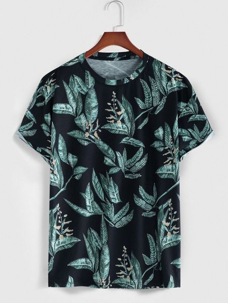 

men random tropical print tee o4ix#, White;black