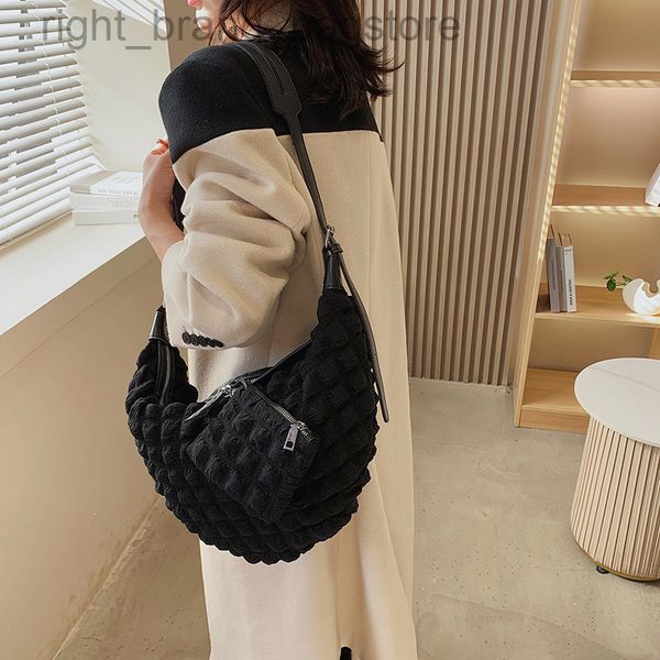 

brands big crossbody bags for women 2022 designer pleated hobo bag 2 bags/set shoulder bag overlarge shopper purse female tote w220813