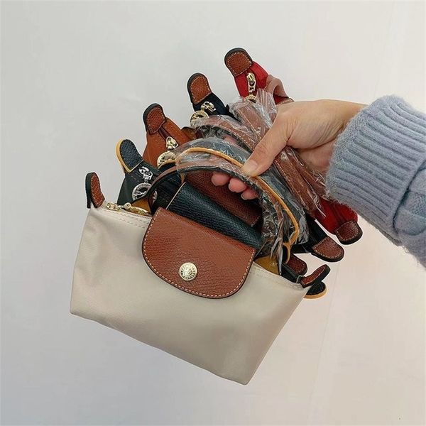 

2022 mini small bag women's cognac color short handle nylon cosmetic dumpling