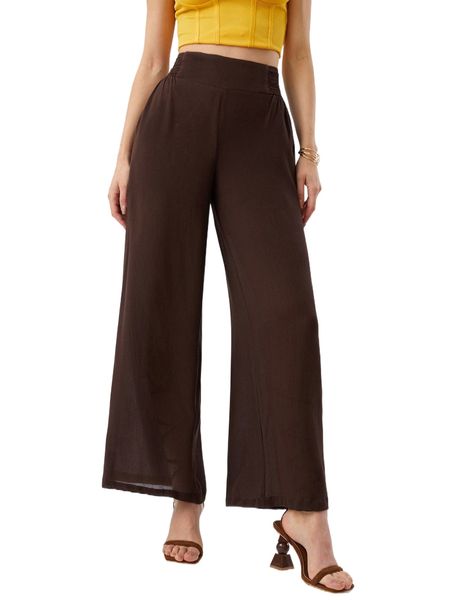 

shirred waist wide leg pants j6pp#, Black;white