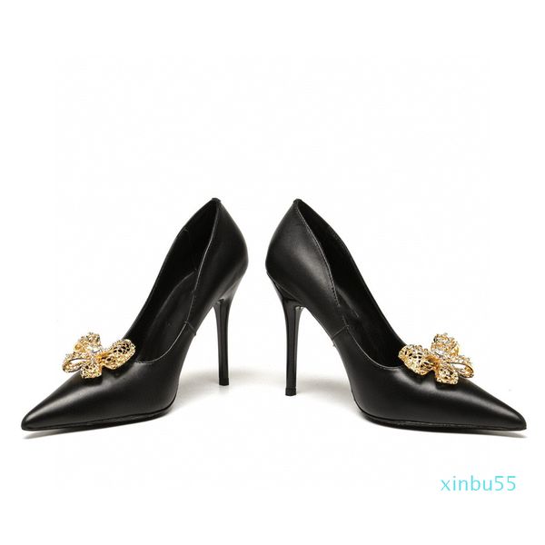 Sandali eleganti da donna con tacco alto, scarpe firmate di lusso con strass, tacco a calice da sposa in bianco e nero da 10,5 cm