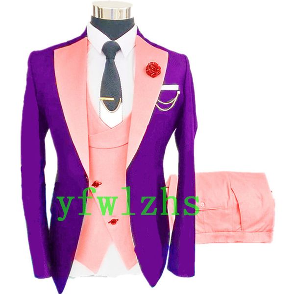 

wedding tuxedos one button men suits groomsmen notch lapel groom tuxedos wedding/prom man blazer jacket pants vest tie w977, Black;gray