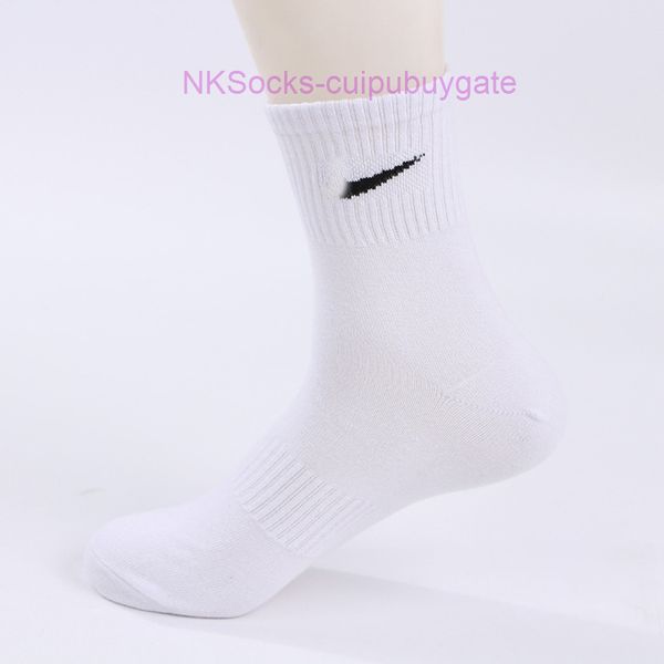 

fashion men's socks classic hook brand combed cotton sweat absorbing breathable medium tube sports striped solid sock casual men women, Black