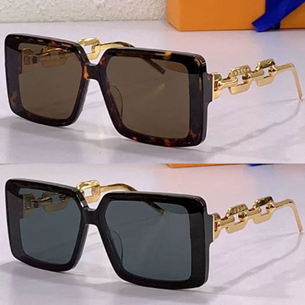 Designer-Brillen für Herren und Damen, EDGE-Sonnenbrille, Z1481E, modisch, klassisch, quadratisch, braune Sonnenbrille, goldene Bügel, tägliche Freizeit, Outdoor-Reisen, Urlaub 1481 Z1481