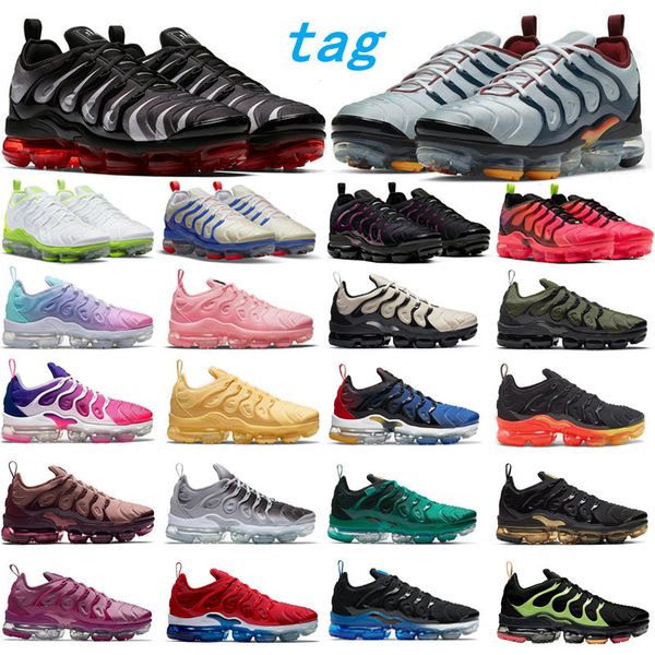 

2022 tn plus mens running shoes sneakers yolk fresh black royal blue atlanta light bone metallic gold hyper violet lemon lime women sports