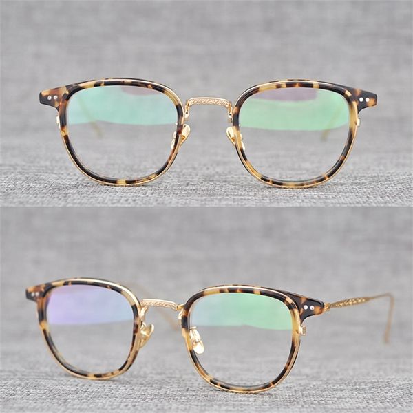 

50% off factory outlet sale pure ancient titanium spectacle frame women's literary style spectacle frame men's myopia glasses, White;black