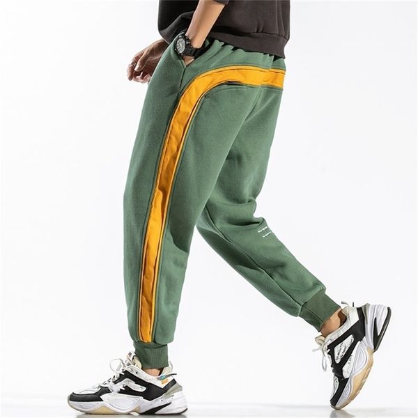

ankle-length sweatpants streetwear spring autumn hip hop harem pants mens casual korean oversize 5xl 6xl joggers trouers 201128, Black