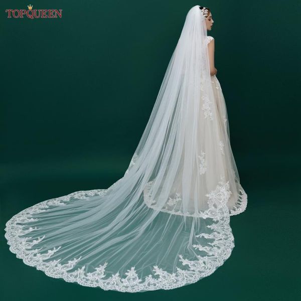 Véu de noiva v73 véu de comprimento da catedral com guarnição de renda de pente real de casamento real tule tulle espanhol mantillabridal