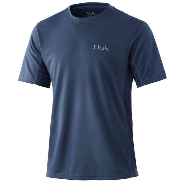 

fishing huk short sleeve shirt uv protection jersey upf 50 clothes summer camisa pesca fishing clothing abbigliamento wear, Blue;black