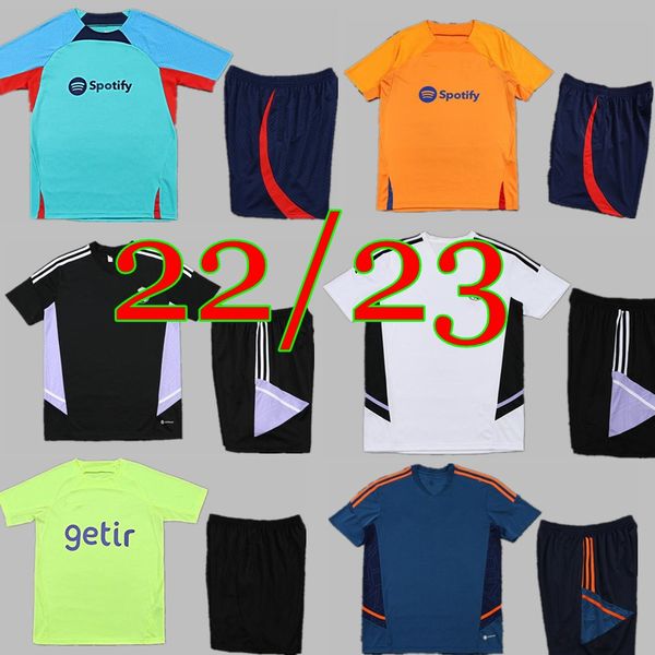 

22 23 barcelona memphis pedri adama auba soccer jersey ferran ansu fati 2022 2023 f. de jong dest davi alves black vest shirt training short