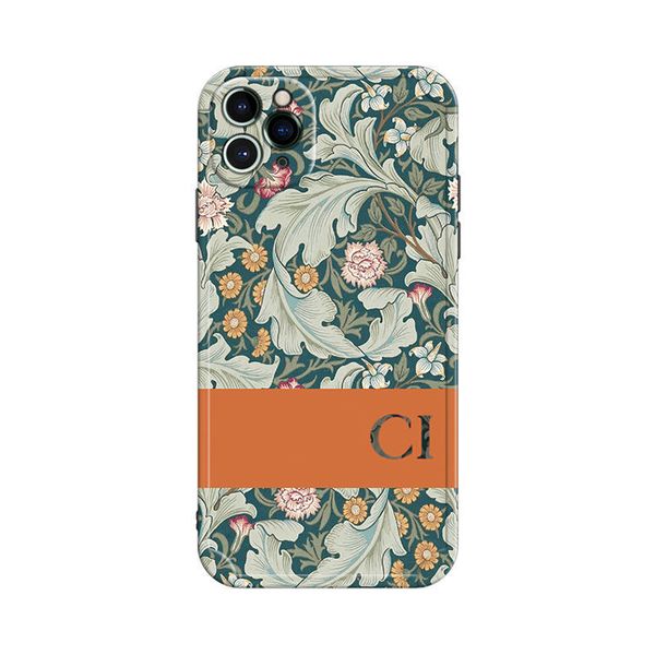 Designer Iphone Hülle 13 Promax Luxus Handyhüllen Accessoire Alphabet Blumen Design für 14 12 11 XR X XS 7 8 P Plus SE2 YB